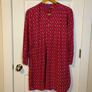 Rock Flower Paper magenta long sleeve tunic length top sz L